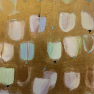 Tulips with Blue Dots  by Ellen Hermanos