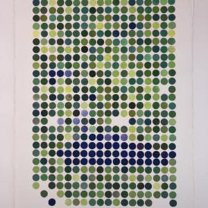 Dotted Greens & Violets by Kate Snow