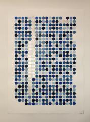 Dotted Blues & Silver by Kate Snow