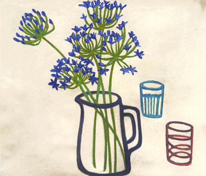 Blue Agapanthus by Angela A'Court
