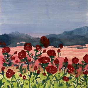Crimson Meadow by Katharine Dufault