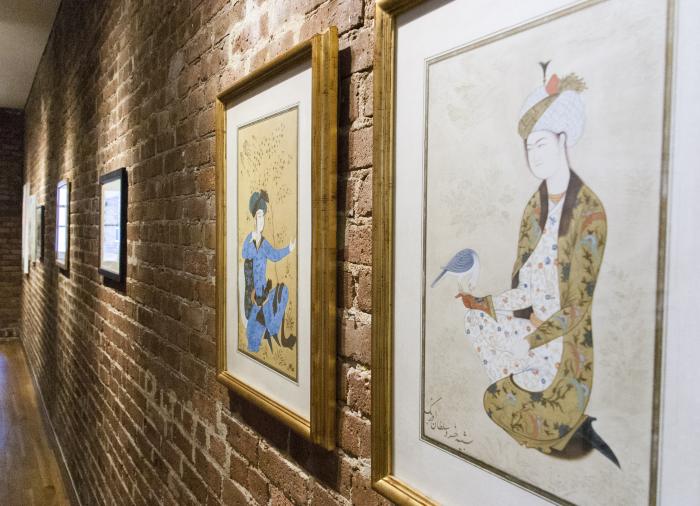 Installation View of Beyond the Ban: Contemporary Iranian Art