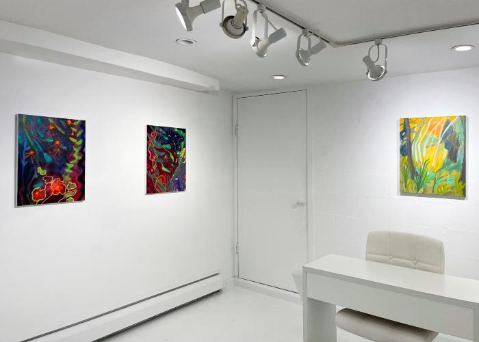 Installation View of Fireflies & Jewelweed